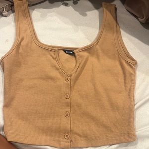 Brand shein. Color tan. Material ribbed. Size small.